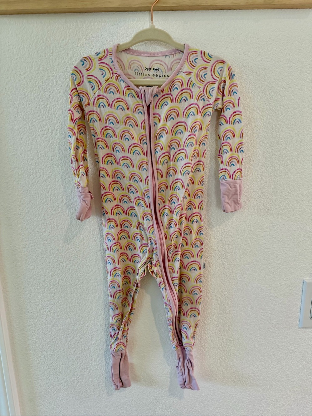 Little Sleepies - Pastel Rainbow Zippy